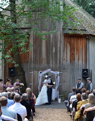 I spent a Sunday in and around a barn in Hillsboro where wedding vows were 